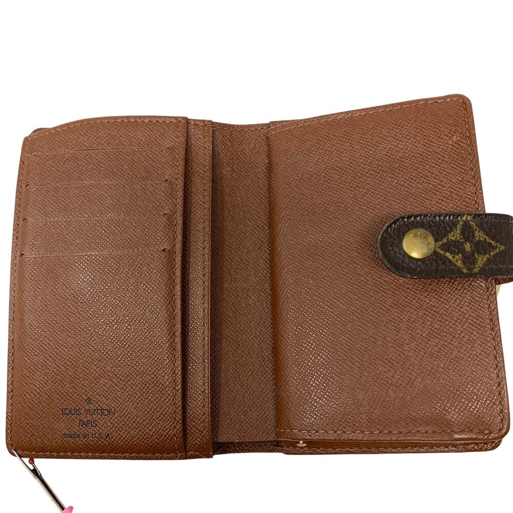 Vintage Louis Vuitton Monogram Kisslock Wallet Bifold Brown Signature Canvas - Picture 3 of 8